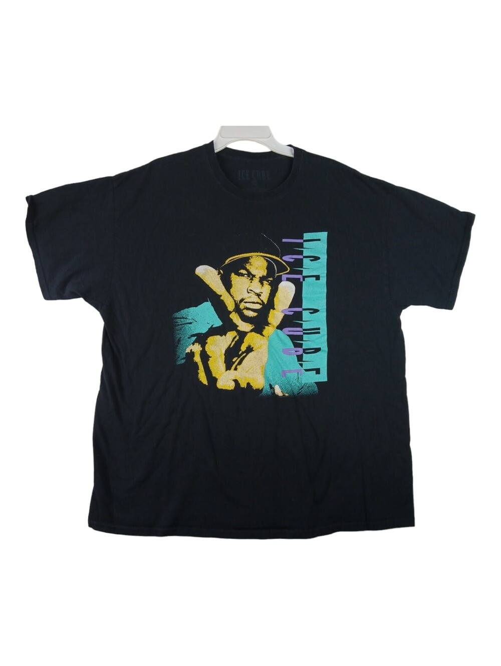 Ice Cube T-Shirt Men's Black 2XL Short Sleeve Colorful Graphic Crew Neck Shirt